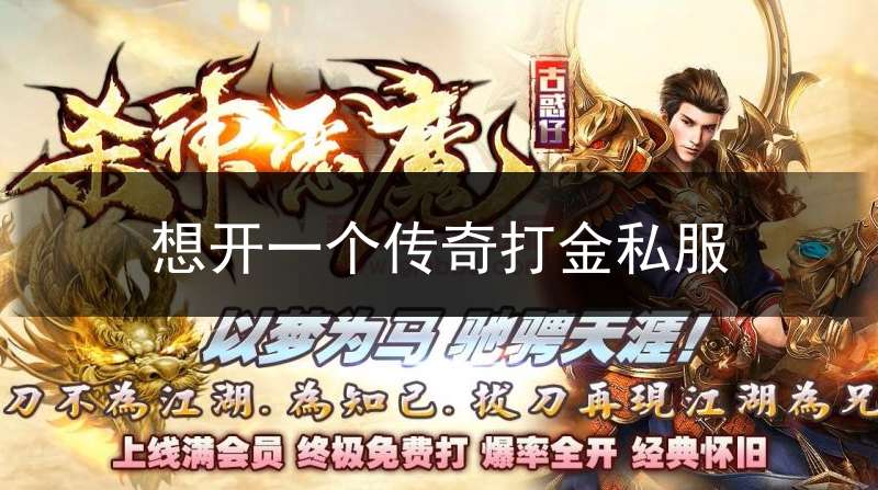 想开一个传奇打金私服_开传奇打金服赚钱吗